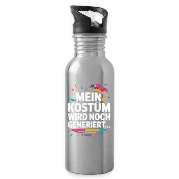 Le costume est encore en train d’être produit Carnaval de Cologne Carnaval - Gourde avec paille intégrée - argent clair - Droite