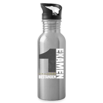 Congratulations 1st Exam Law - Water bottle with straw - silver - Right