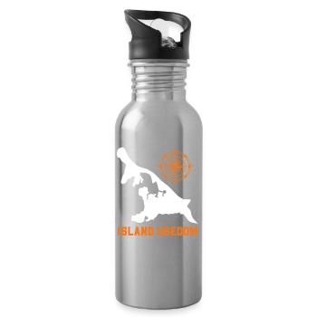 Insel USEDOM OSTSEE Urlaub Leuchtturm Lustig - Trinkflasche mit integriertem Trinkhalm - Lightsilver - Rechts