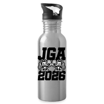 Jga 2026 Bachelor Party Monkeys - Water bottle with straw - silver - Right