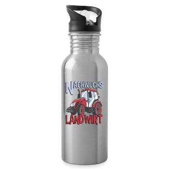 Farmer Kids Outfits Tractor Tractor Young Farmer - Water bottle with straw - silver - Right