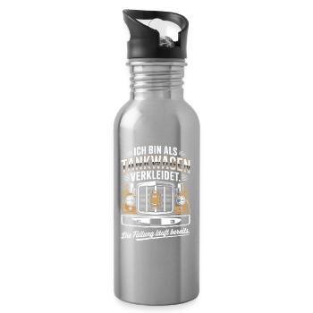 Carnival Disguised as a Tanker Truck Bachelor Party Costume Beer - Water bottle with straw - silver - Right