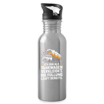 Carnival Disguised as a Tanker Truck Bachelor Party Costume Beer - Water bottle with straw - silver - Right