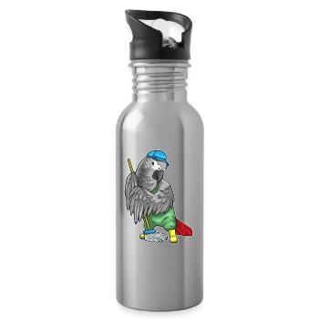 Parrot Cleaner Mop Cleaning - Water bottle with straw - silver - Right
