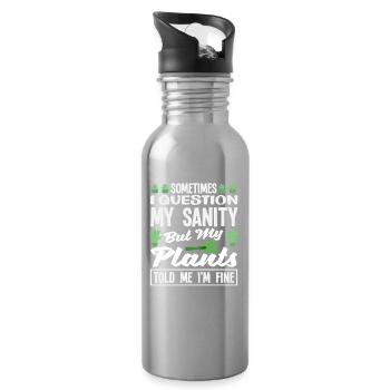 Ask My Reason Plant Lover - Water bottle with straw - silver - Right