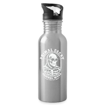 Skeleton Crest T-shirt - Water bottle with straw - silver - Right