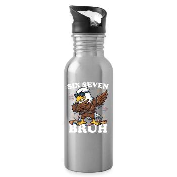 Six Seven Bruh 4 juillet Dabbing Eagle 4 juillet - Gourde avec paille intégrée - argent clair - Droite