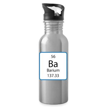 Ba Chemistry Periodic Table - Water bottle with straw - silver - Right