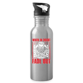 Graphique de fondu du crâne - Gourde avec paille intégrée - argent clair - Droite