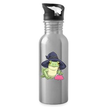 Frosch Hexe Zaubertrank - Trinkflasche mit integriertem Trinkhalm - Lightsilver - Rechts