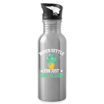 Créme aux pépites de chocolat menthe Fresh Scoop - Gourde avec paille intégrée - argent clair - Droite