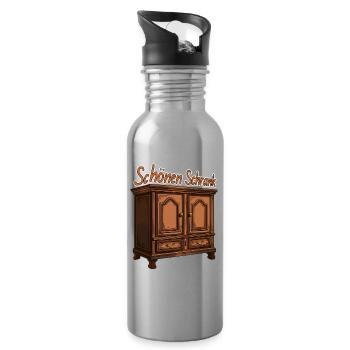 Schönen Schrank (Schönen Dank) - Trinkflasche mit integriertem Trinkhalm - Lightsilver - Rechts