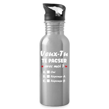 Do you want to enter into a civil partnership? Romantic Quiz - Water bottle with straw - silver - Right