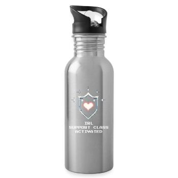 Support Class IRL | Social Work Strength - Water bottle with straw - silver - Right