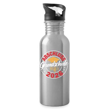 Abschluss Grundschule 2026 Grundschule Abschied  - Trinkflasche mit integriertem Trinkhalm - Lightsilver - Rechts