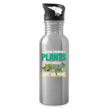 Another plant plant lover gardener - Water bottle with straw - silver - Right