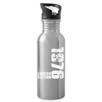 50. Geburtstag Mann Frau 50 Jahre 1976 Geschenk - Trinkflasche mit integriertem Trinkhalm - Lightsilver - Rechts