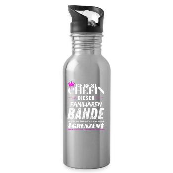 Chefin dieser Familiären Bande Chefin Geschenke - Gourde avec paille intégrée - argent clair - Droite