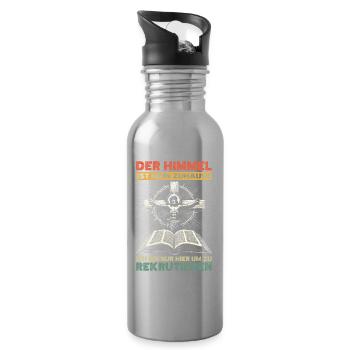 Heaven Is My Home Church Christian - Water bottle with straw - silver - Right