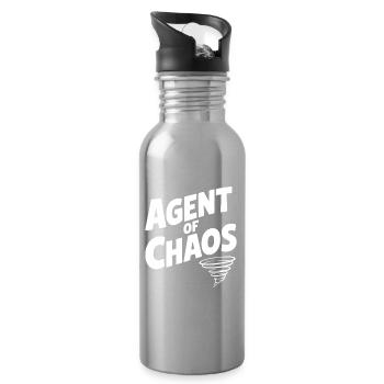 Agent of Chaos - Water bottle with straw - silver - Right