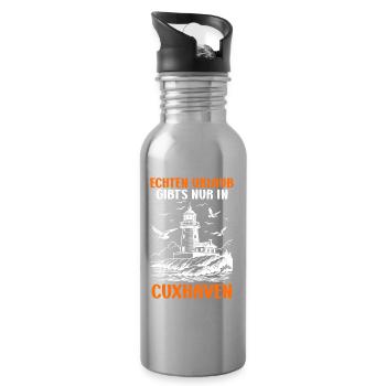 North Sea REAL HOLIDAYS ARE ONLY AVAILABLE IN CUXHAVEN - Water bottle with straw - silver - Right