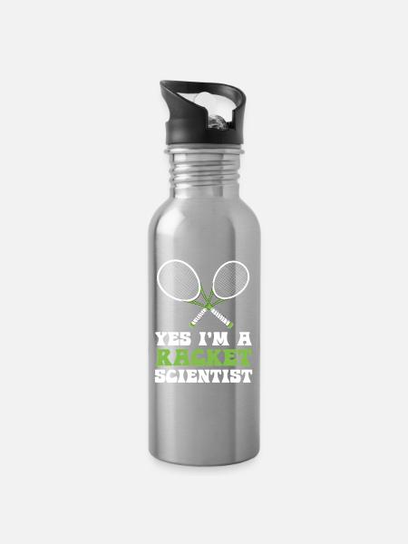 Schlägerwissenschaftler Spruch - Trinkflasche mit integriertem Trinkhalm - Lightsilver