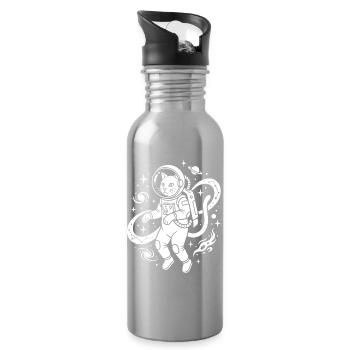 Space Explorer Kitty - Trinkflasche mit integriertem Trinkhalm - Lightsilver - Rechts