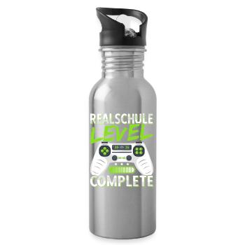Secondary school graduation 2026 Secondary school graduation Boy - Water bottle with straw - silver - Right