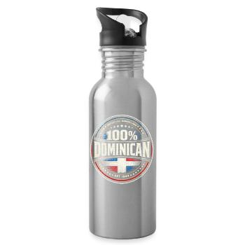Dominican - Water bottle with straw - silver - Right