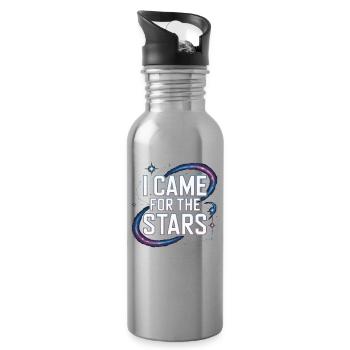 Astronomer Galaxy Outerspace Universe Astronomy - Water bottle with straw - silver - Right