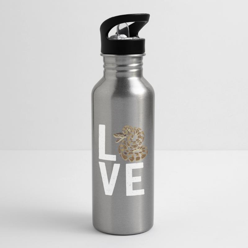 Königspython Schlangen LOVE Terrarium Python Trinkflasche mit integriertem Trinkhalm