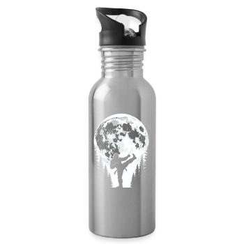 Bigfoot Karate Mond - Trinkflasche mit integriertem Trinkhalm - Lightsilver - Rechts