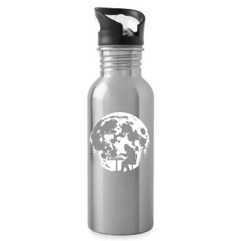 Bigfoot Schach - Trinkflasche mit integriertem Trinkhalm - Lightsilver - Rechts