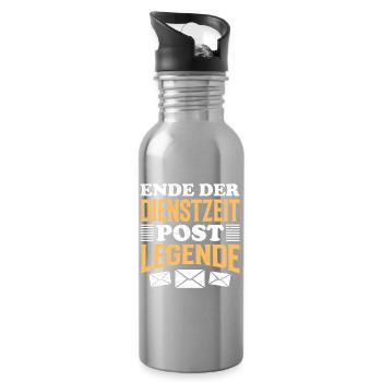 FACTEUR LÉGENDE POSTALE DE FIN DE SERVICE - Gourde avec paille intégrée - argent clair - Droite