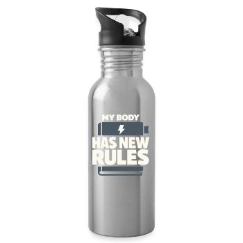 Perimenopause Humor Perimenopause - Water bottle with straw - silver - Right