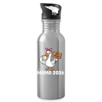 Maman 2026 cadeau de café Goose - Gourde avec paille intégrée - argent clair - Droite