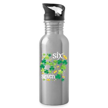 Ireland Irish Shamrock St. Patricks Day 6 7 Memes - Water bottle with straw - silver - Right