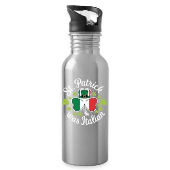 St Patrick War Italiener - Trinkflasche mit integriertem Trinkhalm - Lightsilver - Rechts