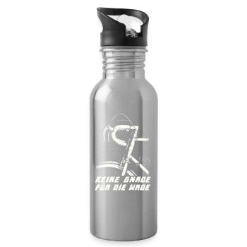 Keine Gnade für die Wade - Rennrad Sport - Trinkflasche mit integriertem Trinkhalm - Lightsilver - Rechts