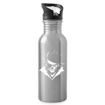 Crâne de pirate avec cache-œil – Urban Skull - Gourde avec paille intégrée - argent clair - Droite