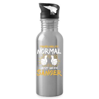 Singer Saying - Water bottle with straw - silver - Right