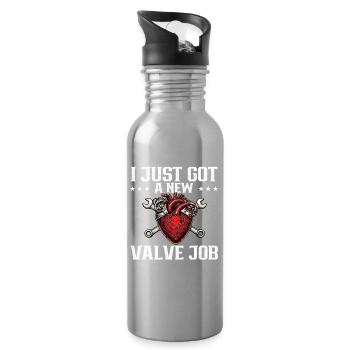 Je viens de recevoir une nouvelle opération de valve Heart Recovery - Gourde avec paille intégrée - argent clair - Droite