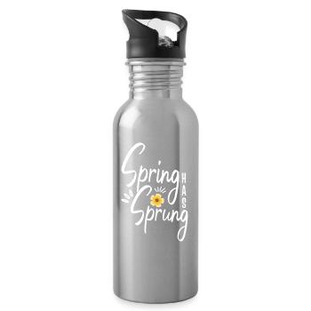 Der Frühling hat Heidnische Frühlings-Tagundnachtgleiche begonnen - Trinkflasche mit integriertem Trinkhalm - Lightsilver - Rechts