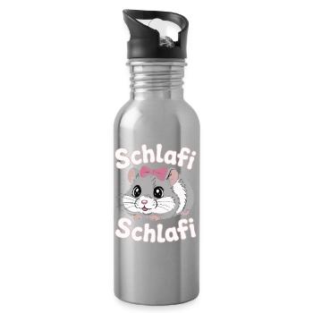Schlafi Schlafi Hamster Design - Trinkflasche mit integriertem Trinkhalm - Lightsilver - Rechts