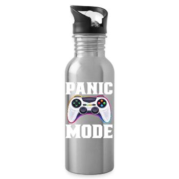 Gaming Gamer Video Games Controllers Gaming Gamers - Water bottle with straw - silver - Right