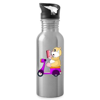 Hamster Motorroller - Trinkflasche mit integriertem Trinkhalm - Lightsilver - Rechts