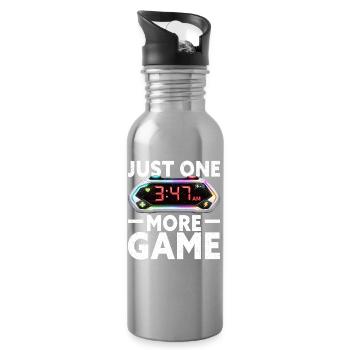 Gaming Gamer Video Games Controllers Gaming Gamers - Water bottle with straw - silver - Right