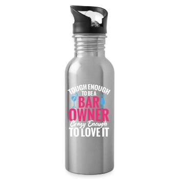  Bar Owner Bartending Cocktail Glasses Barmaid - Water bottle with straw - silver - Right
