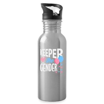Hüter Des Geschlechts Luftballons Reveal - Trinkflasche mit integriertem Trinkhalm - Lightsilver - Rechts