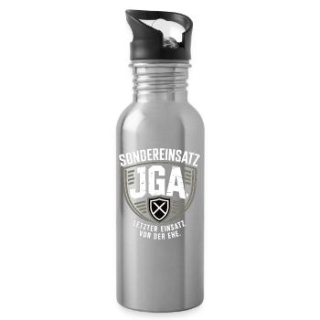 Special operation bachelor party – Last mission before marriage - Water bottle with straw - silver - Right